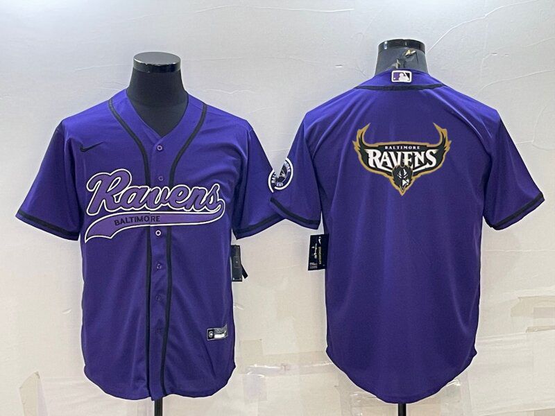 Men Baltimore Ravens Blank Purple 2022 Nike Co branded NFL Jersey2->nba hats->Sports Caps
